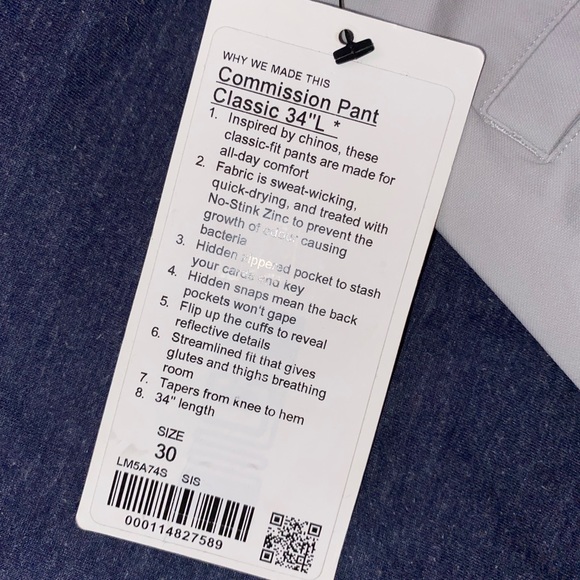 Men’s Lululemon Canvas Commission Pants - Picture 3 of 7